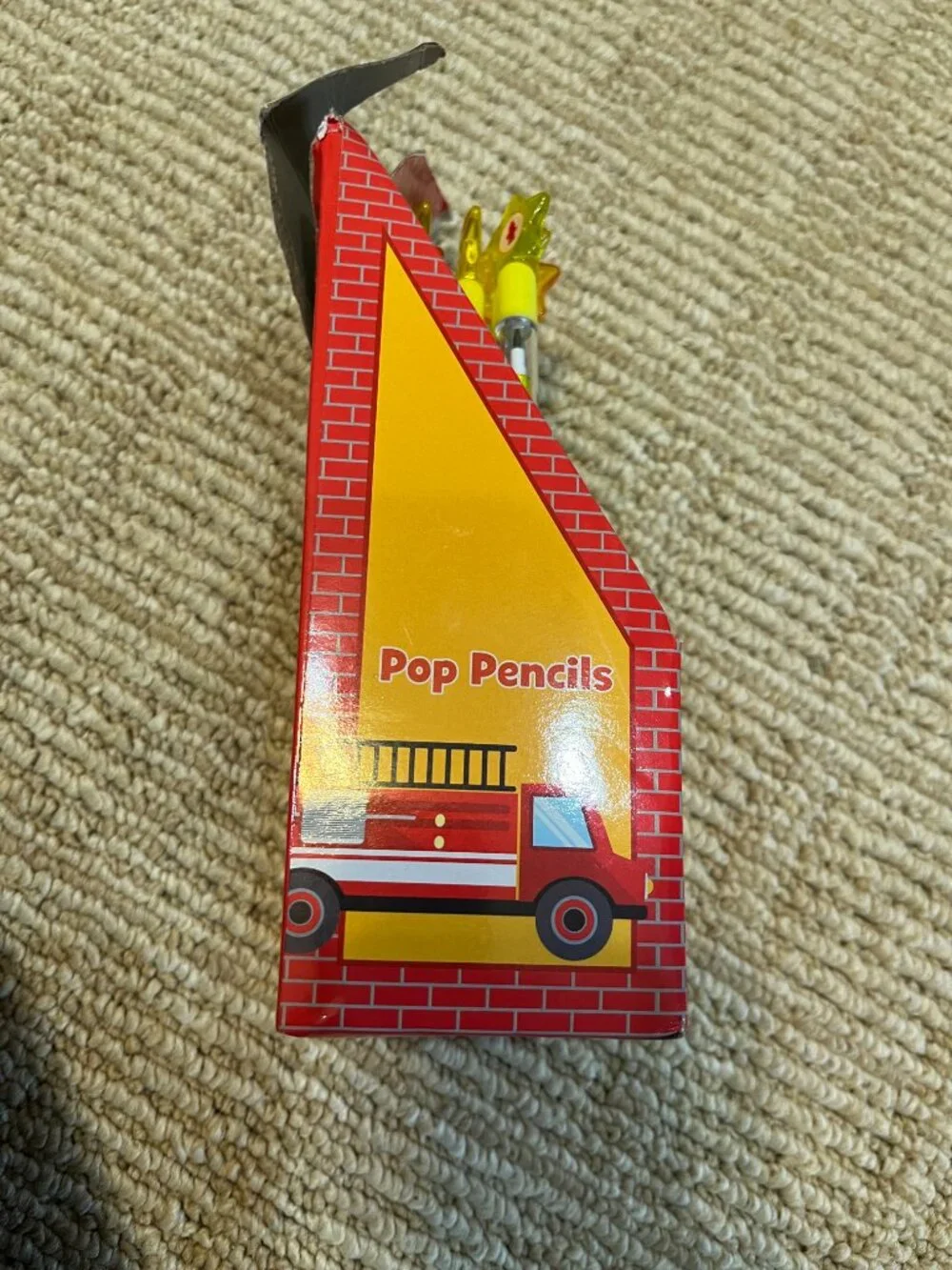 Pencils - Fire Truck Themed Pencils -Caps Erasers Kids School/Party Favors (NEW)